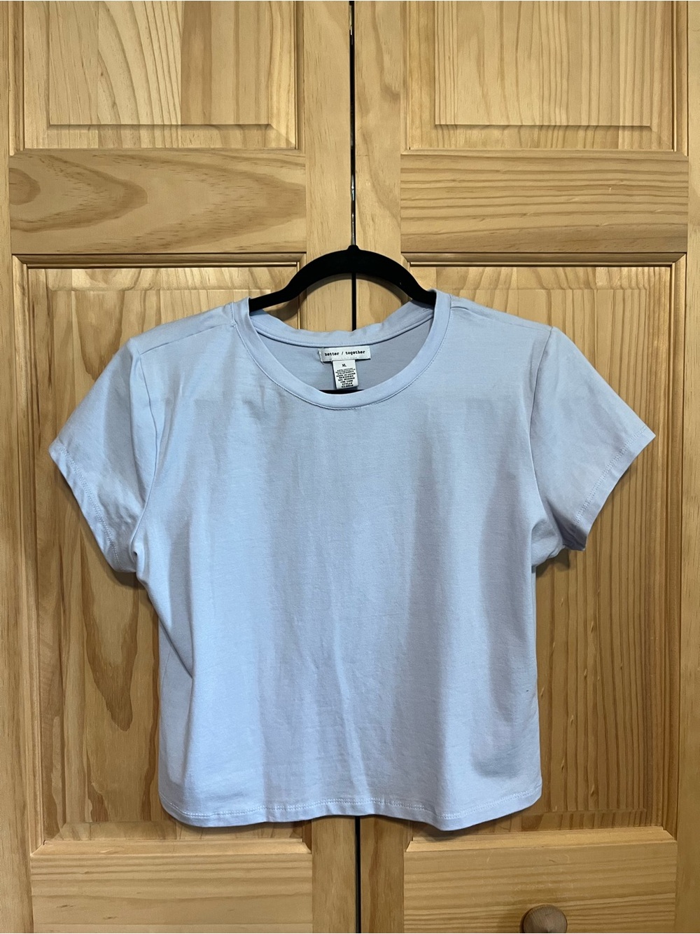 Better Together Light Blue Cropped Crew Tee